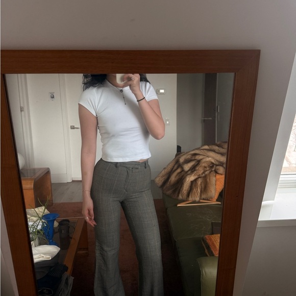 Barbara Bui Pants - Barbara Bui Grey Plaid Wool Trousers Size 34